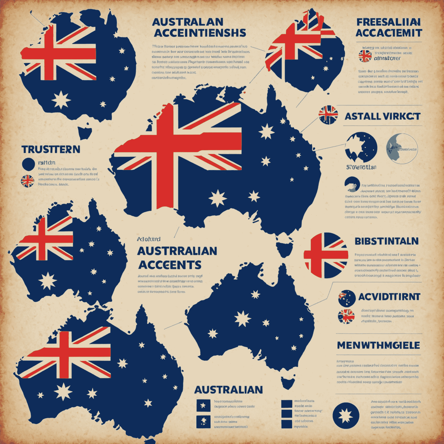 An infographic showing the positive perceptions of the Australian accent worldwide, with icons representing friendliness, trustworthiness, and approachability.